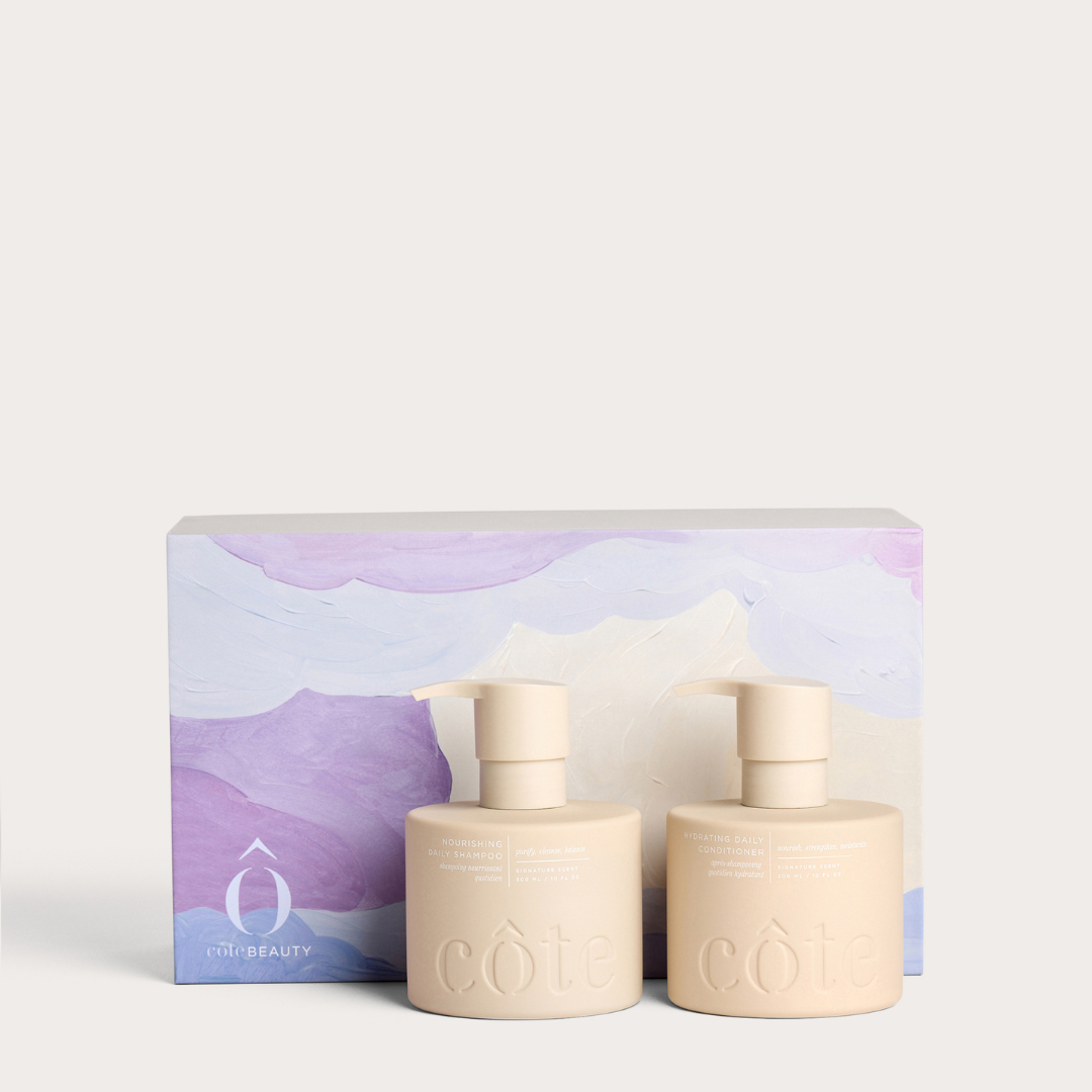 Côte Beauty Gift of Hair Essentials Shampoo and Conditioner Gift Set with Box