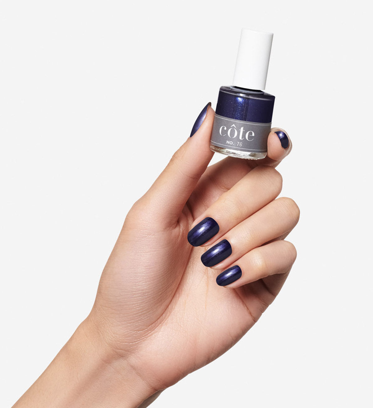 No. 76 Versatile Navy Blue Nail Polish - Non Toxic Nail Polish - hand