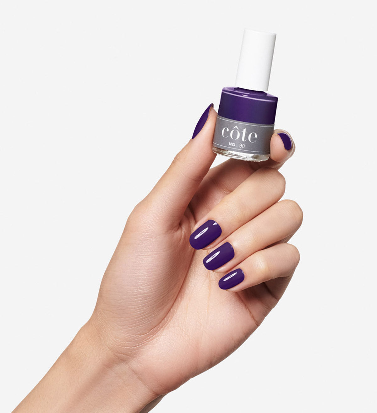 No. 90 Classic Purple Nail Polish - Non Toxic Nail Polish - hand